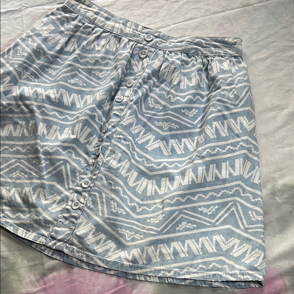 Mossimo Supply Co. A-Line Skirt - Light Blue and White